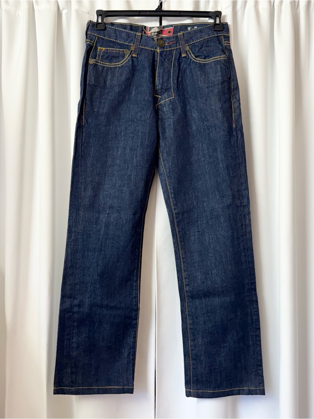 Men's Monarchy La Brea Slim Straight  Dark Blue Straight-Leg Jeans Size 32